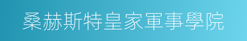 桑赫斯特皇家軍事學院的同義詞