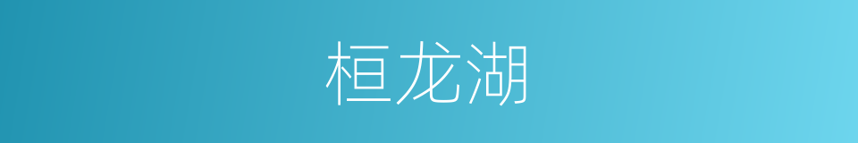 桓龙湖的同义词