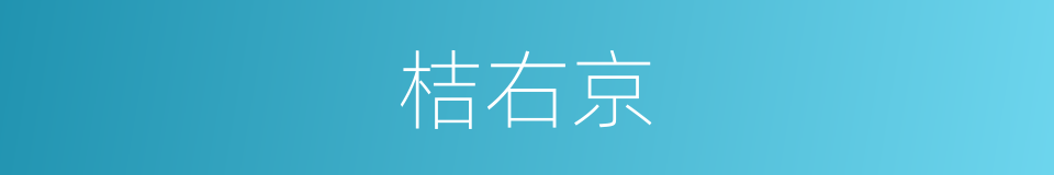 桔右京的同义词