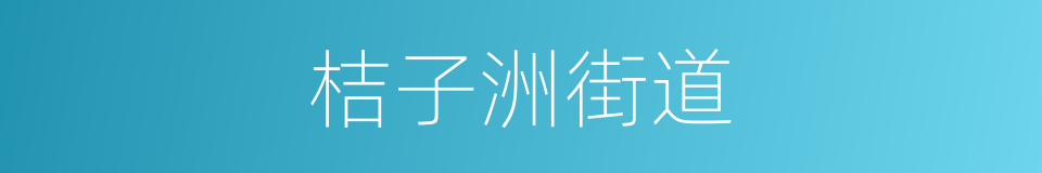 桔子洲街道的同义词