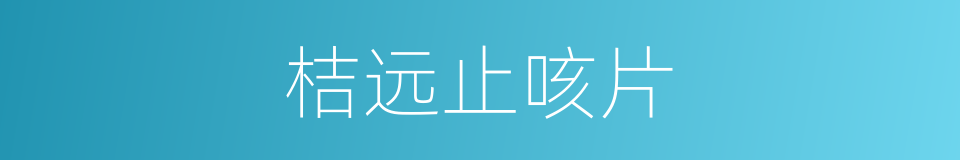 桔远止咳片的同义词