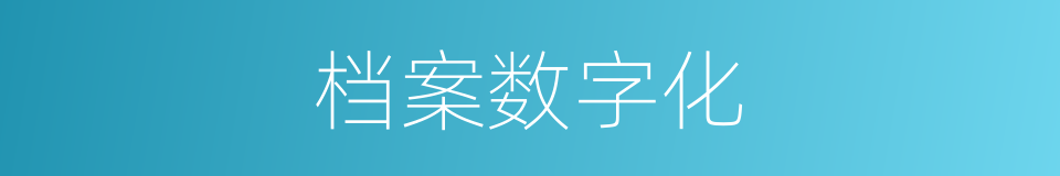 档案数字化的同义词