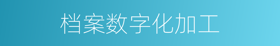 档案数字化加工的同义词