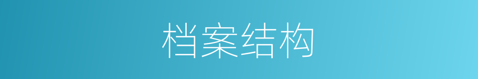 档案结构的同义词