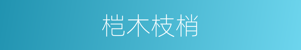 桤木枝梢的同义词