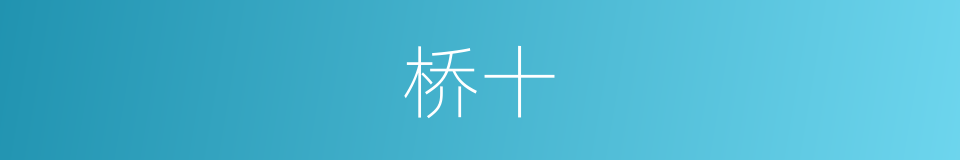 桥十的同义词