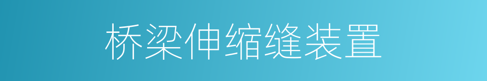 桥梁伸缩缝装置的同义词