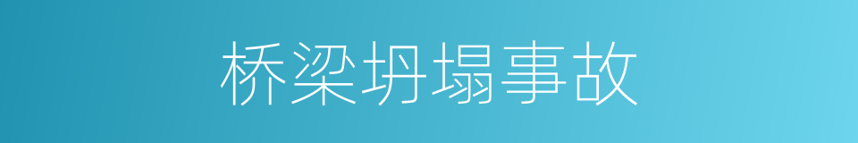 桥梁坍塌事故的同义词