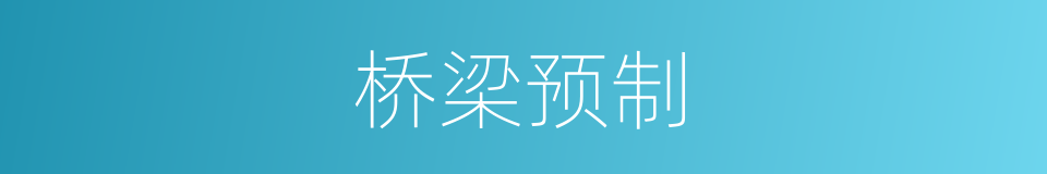 桥梁预制的同义词