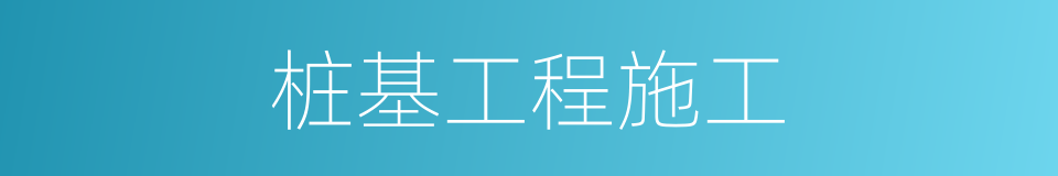 桩基工程施工的同义词