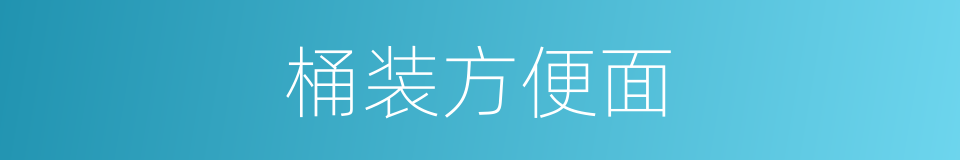 桶装方便面的同义词