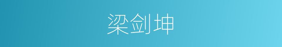 梁剑坤的同义词