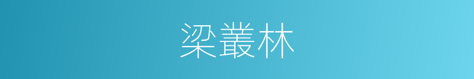 梁叢林的同義詞