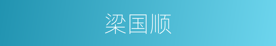 梁国顺的同义词