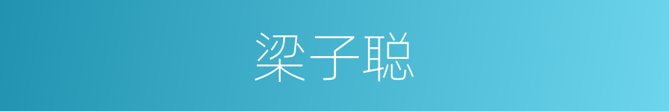 梁子聪的同义词