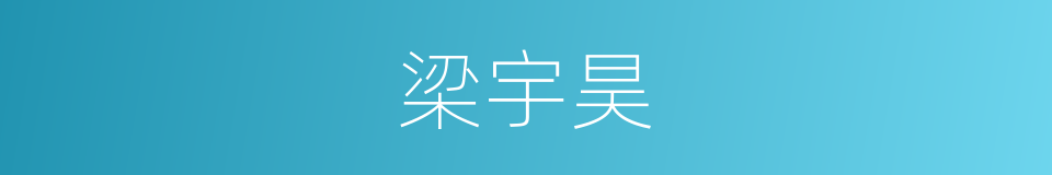 梁宇昊的同义词