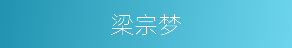 梁宗梦的同义词