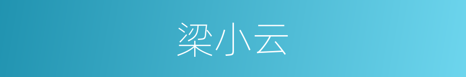 梁小云的同义词