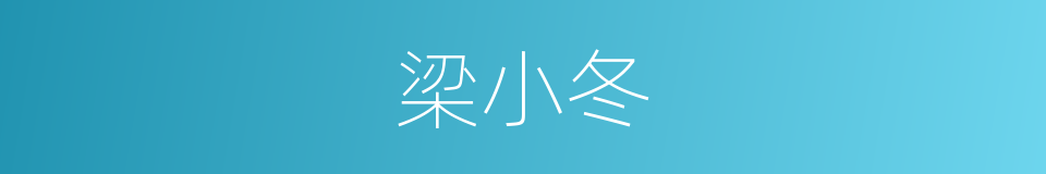 梁小冬的同义词