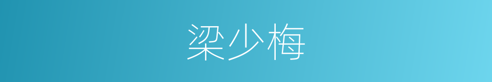 梁少梅的同义词
