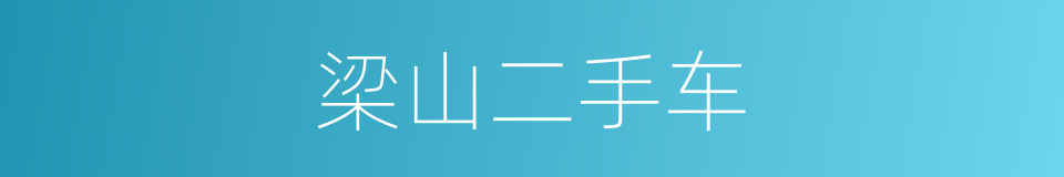 梁山二手车的同义词