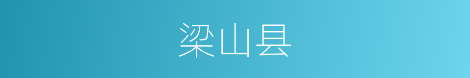 梁山县的同义词
