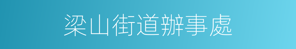 梁山街道辦事處的同義詞