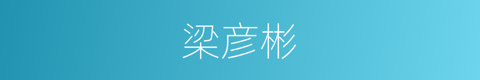 梁彦彬的同义词