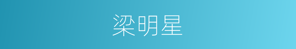 梁明星的同义词