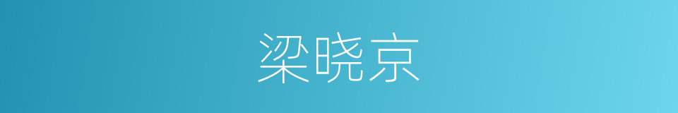 梁晓京的同义词