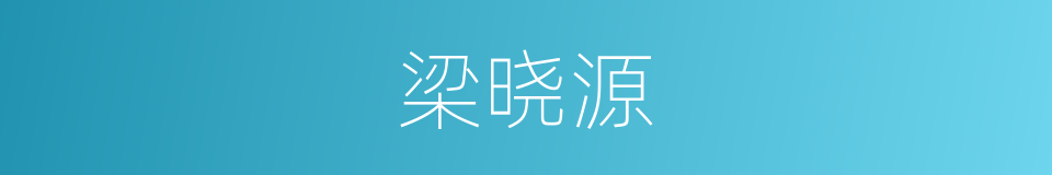 梁晓源的同义词