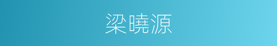 梁曉源的同義詞