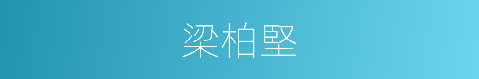 梁柏堅的同義詞
