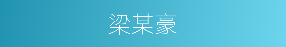 梁某豪的同义词