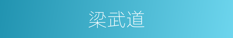 梁武道的同义词