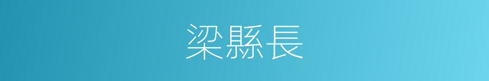 梁縣長的同義詞