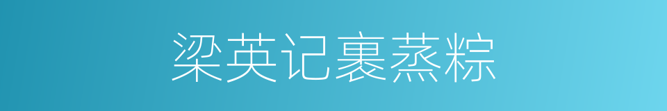 梁英记裹蒸粽的同义词