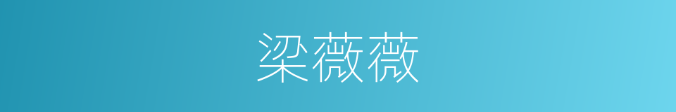 梁薇薇的同义词