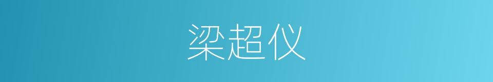 梁超仪的同义词