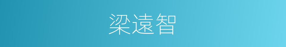 梁遠智的同義詞