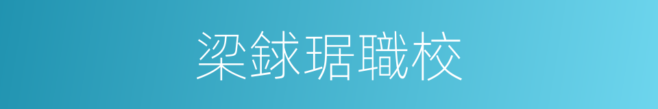 梁銶琚職校的同義詞