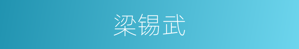 梁锡武的同义词