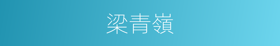 梁青嶺的同義詞