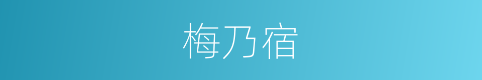 梅乃宿的同义词