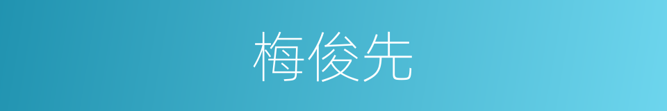梅俊先的同义词
