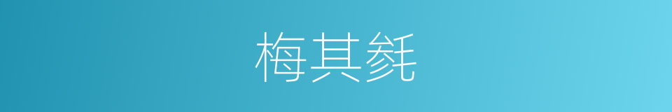 梅其毵的同义词