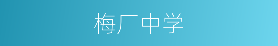 梅厂中学的同义词