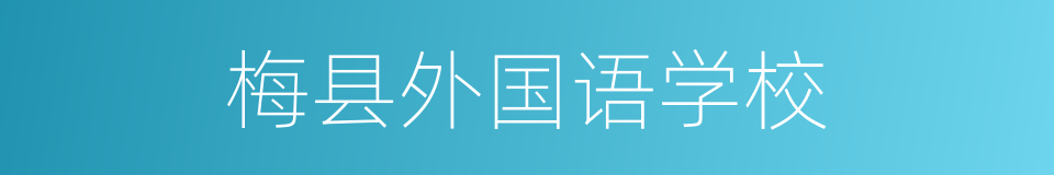 梅县外国语学校的同义词
