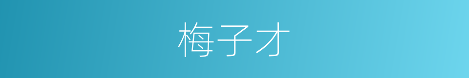 梅子才的同义词