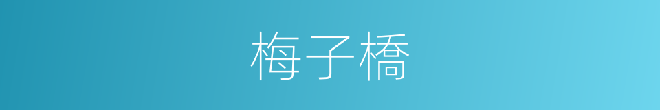 梅子橋的同義詞